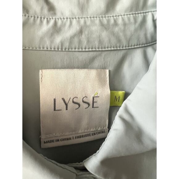 LYSSE Bundle Of 8 Solid Print Button Down Wrinkle Resistant Career Blouses Tops - Picture 16 of 16